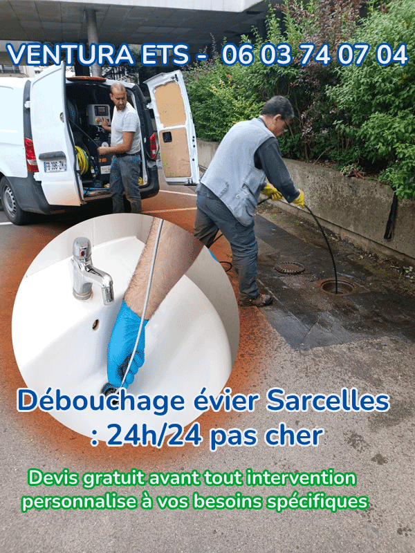 Débouchage évier Sarcelles : 24h/24 pas cher