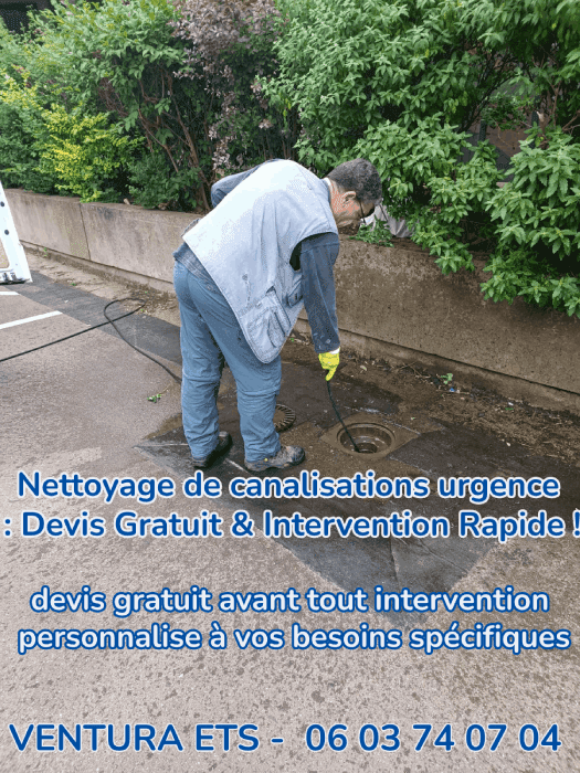 Nettoyage de canalisations urgence 