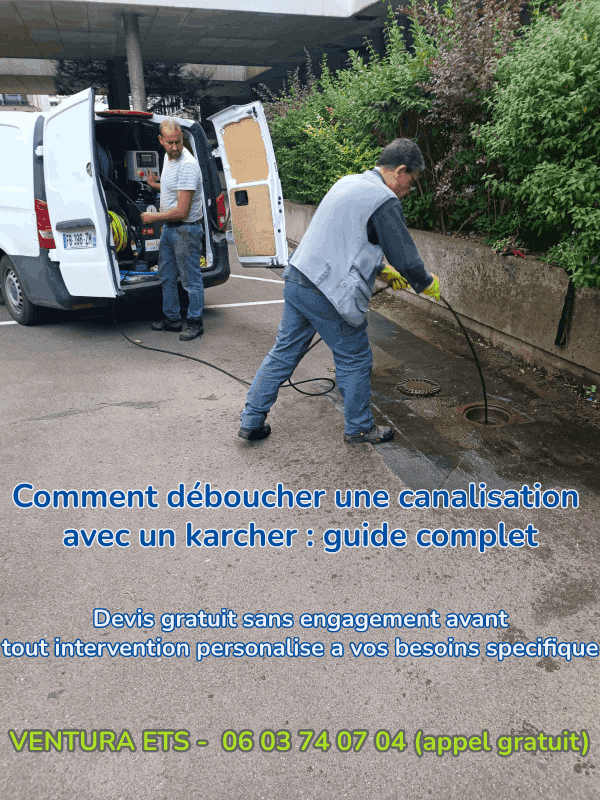 Comment déboucher une canalisation 
avec un karcher
